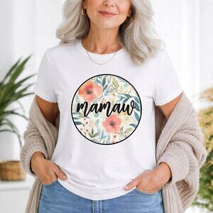 Mamaw Floral T-Shirt – Cute Grandma Shirt, Gift for Mamaw, Vintage Flower Graphi